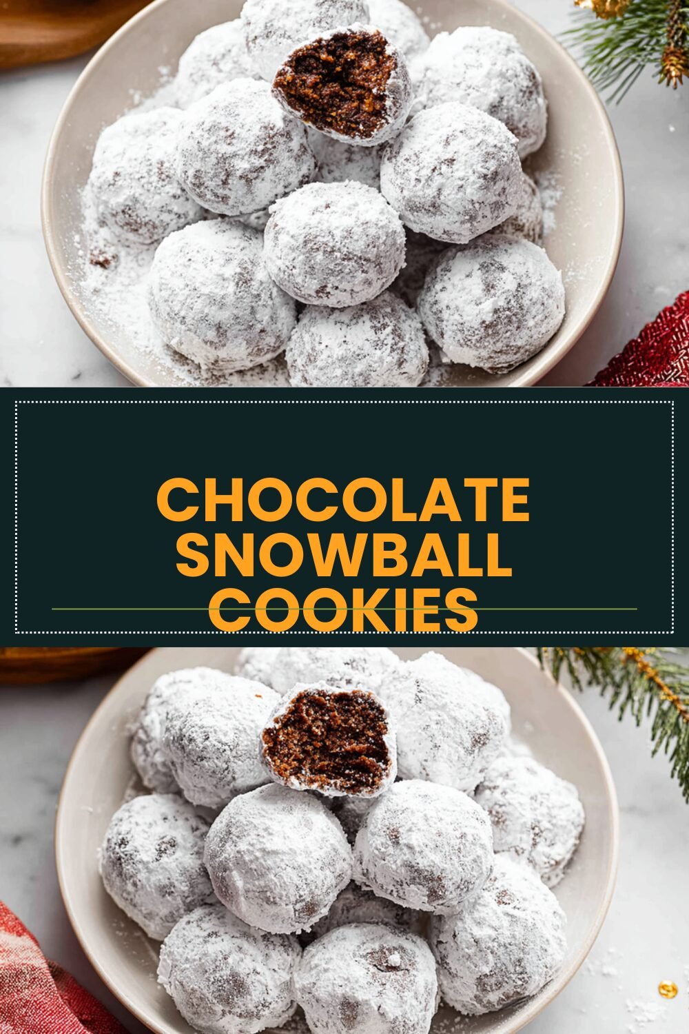 Chocolate Snowball Cookies