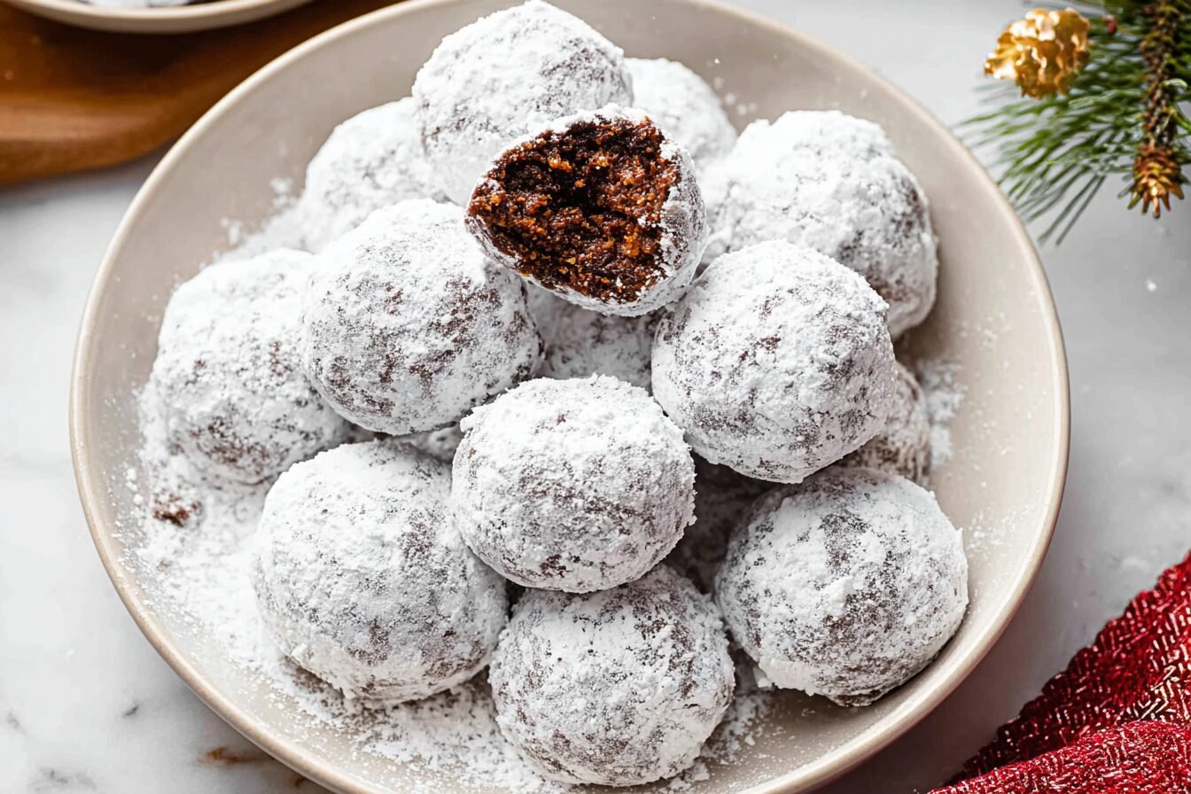 Chocolate Snowball Cookies