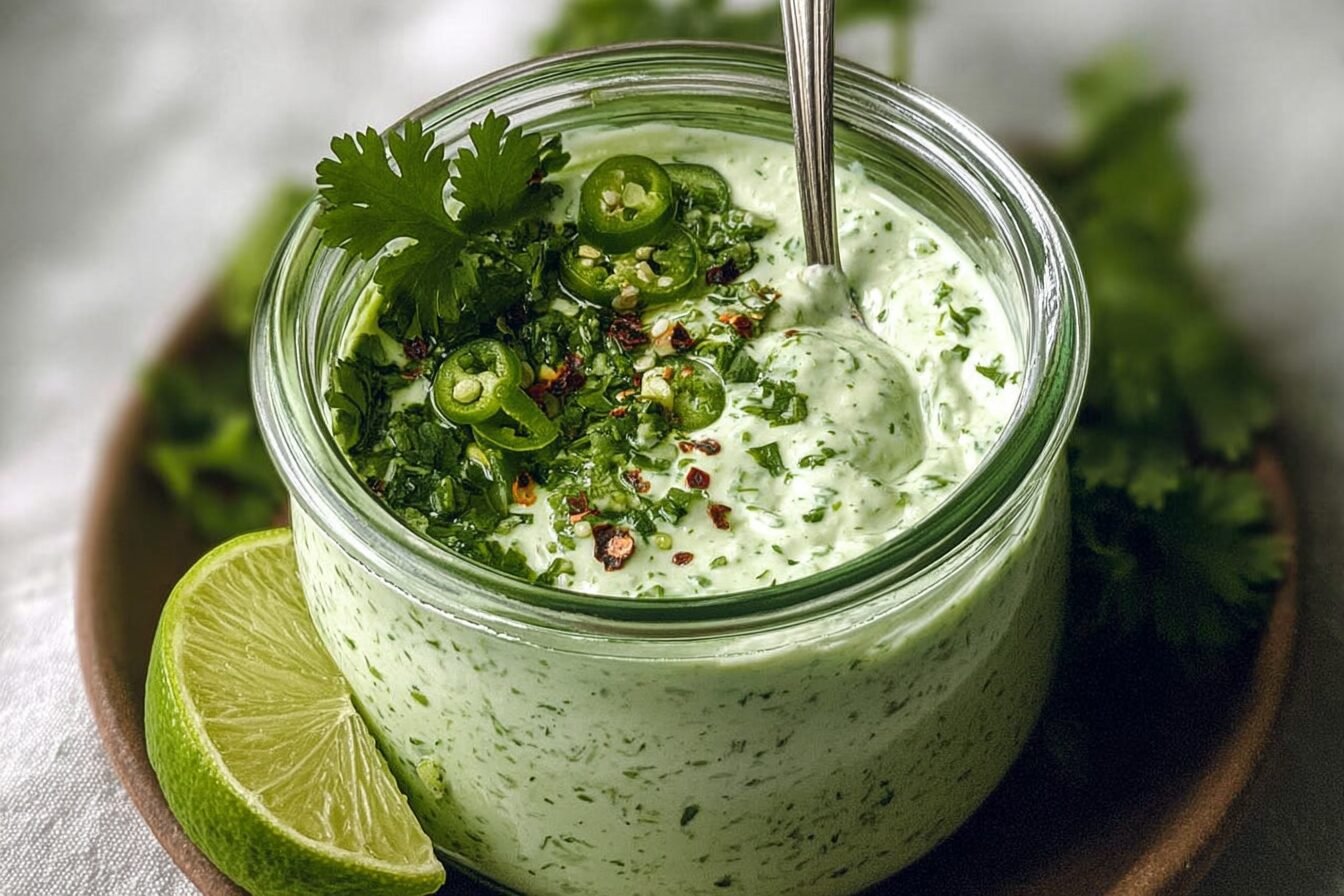Cilantro Garlic Jalapeno Lime Sauce