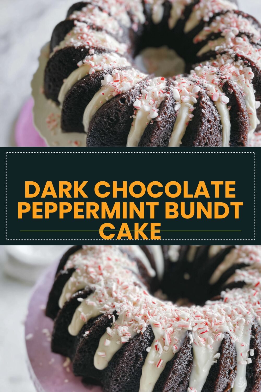 Dark Chocolate Peppermint Bundt Cake