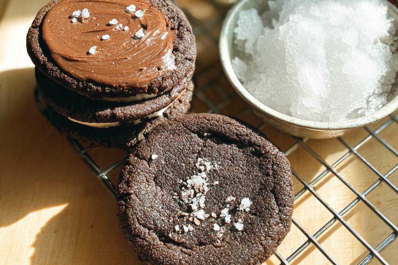 Double Chocolate Cookie Sandwiches
