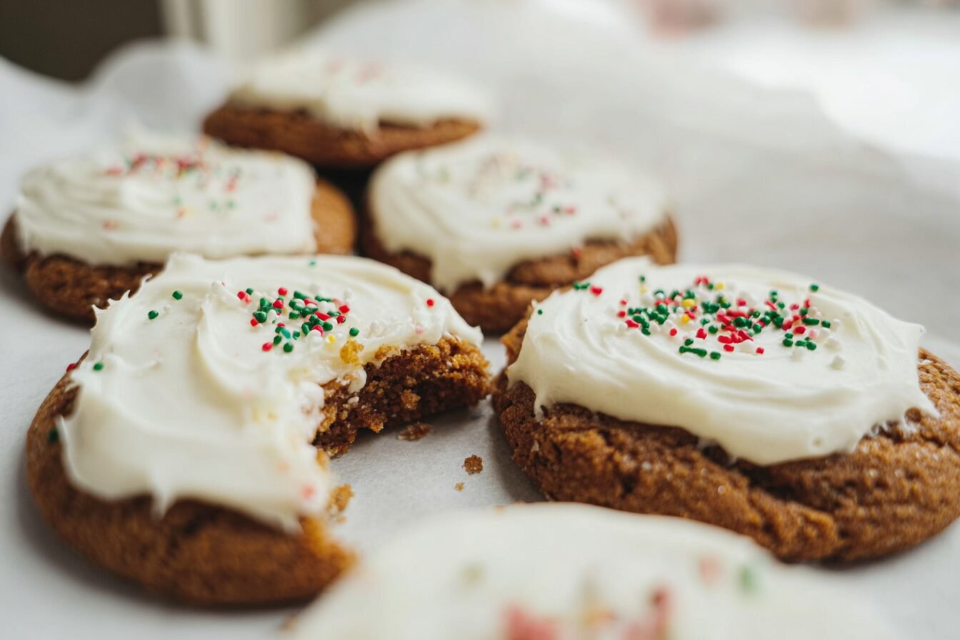 Frosted Gingerbread Cookies