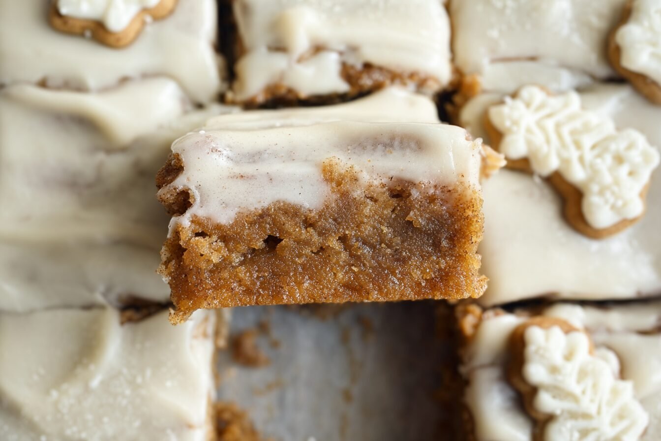 Gingerbread Cinnamon Roll Blondies