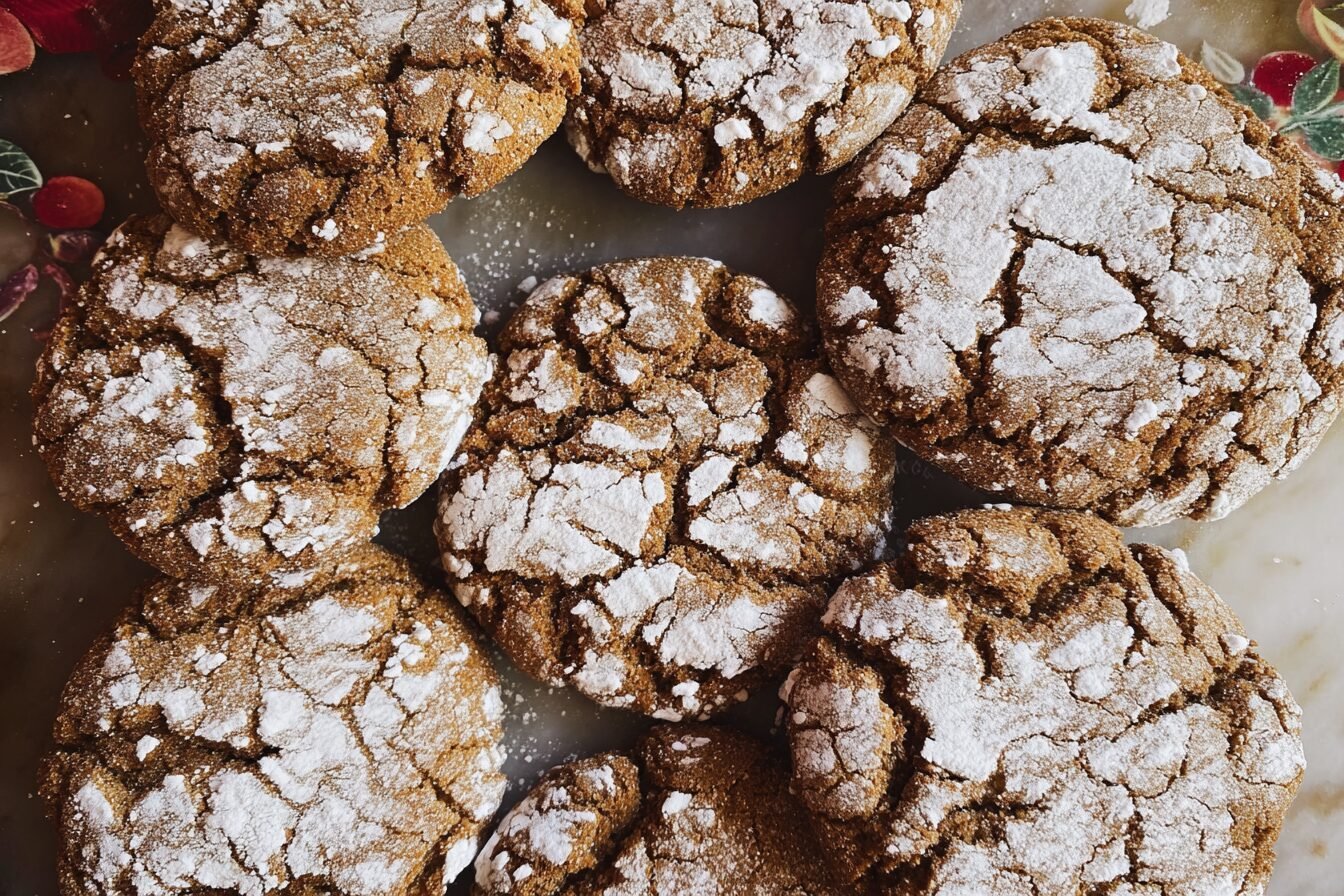 Gingerbread Crinkle Cookies