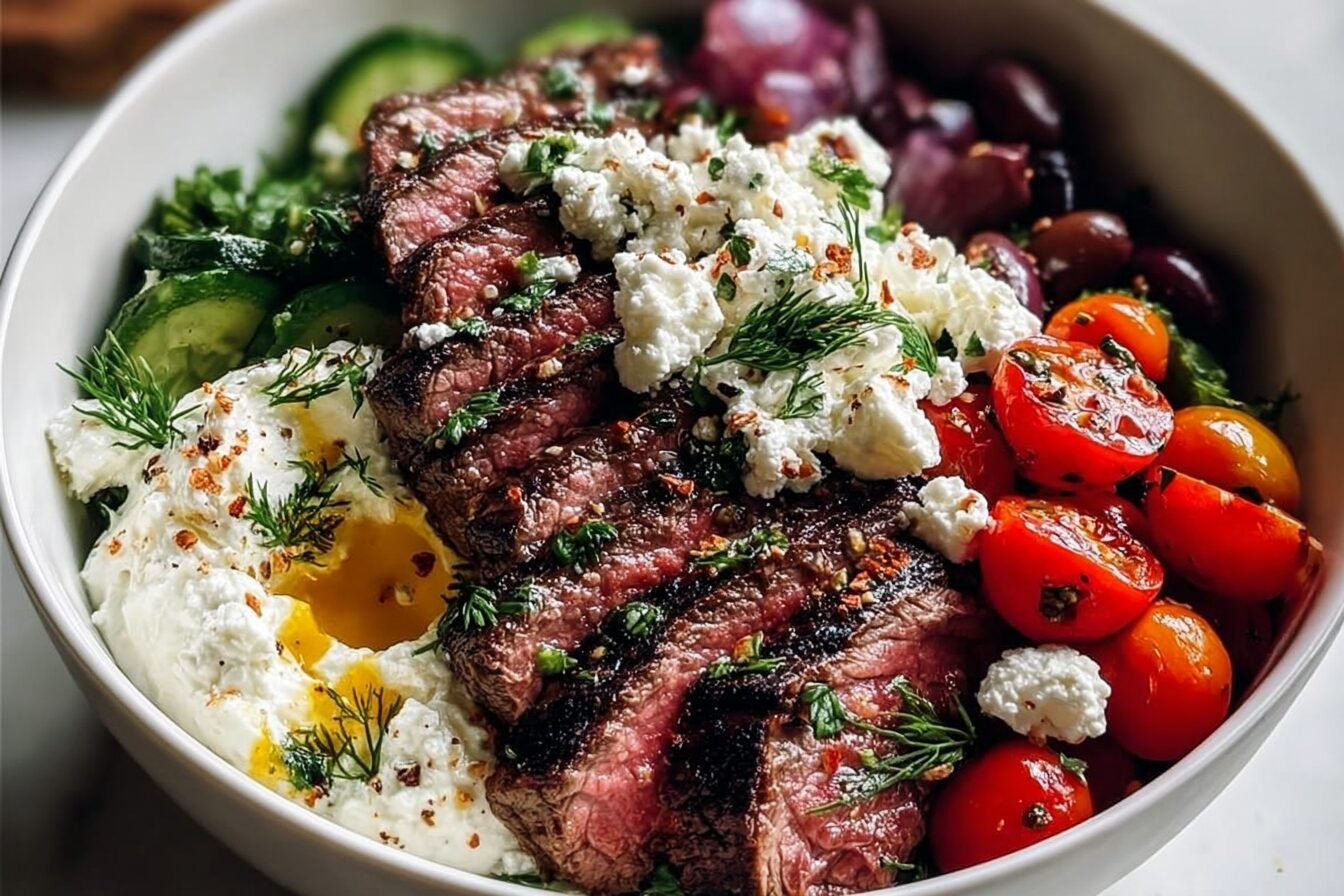 Mediterranean Steak Bowls With Fresh Veggies And Zesty Flavors 6 Mediterranean Steak Bowl
