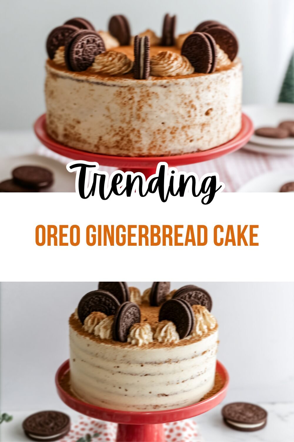 Oreo Gingerbread Cake