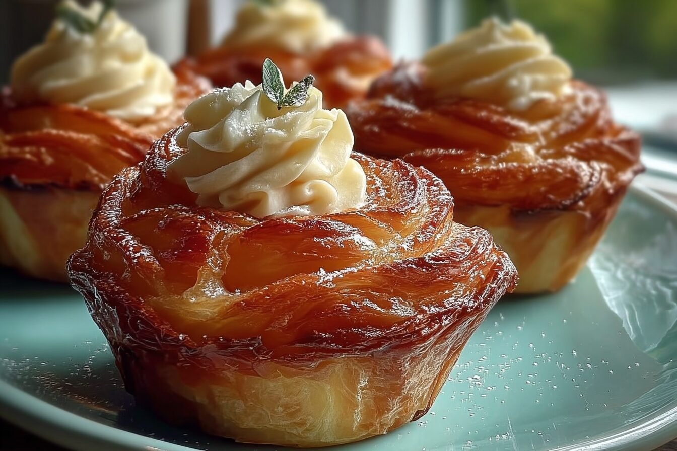 Peach Pie Cruffins