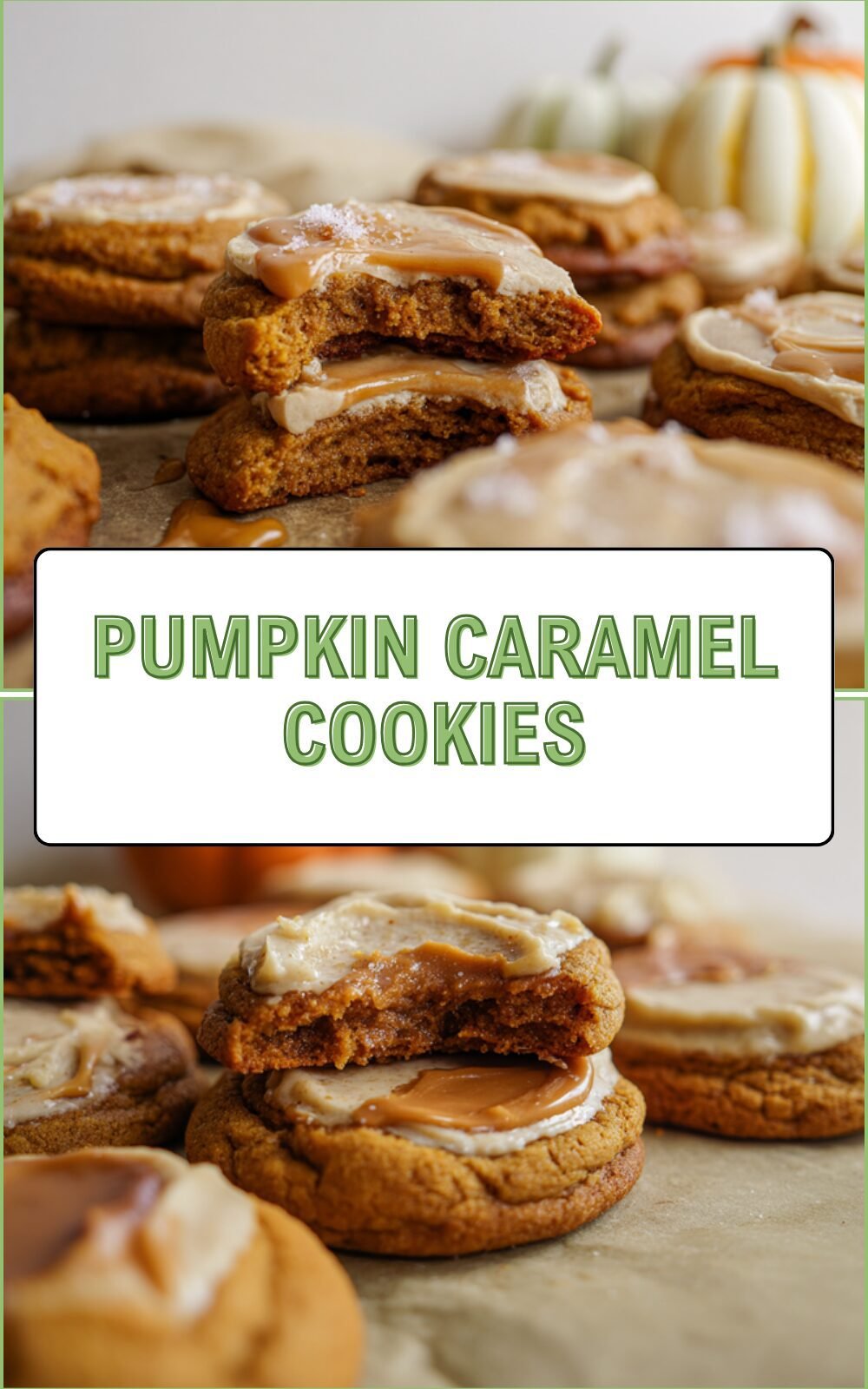 Pumpkin Caramel Cookies