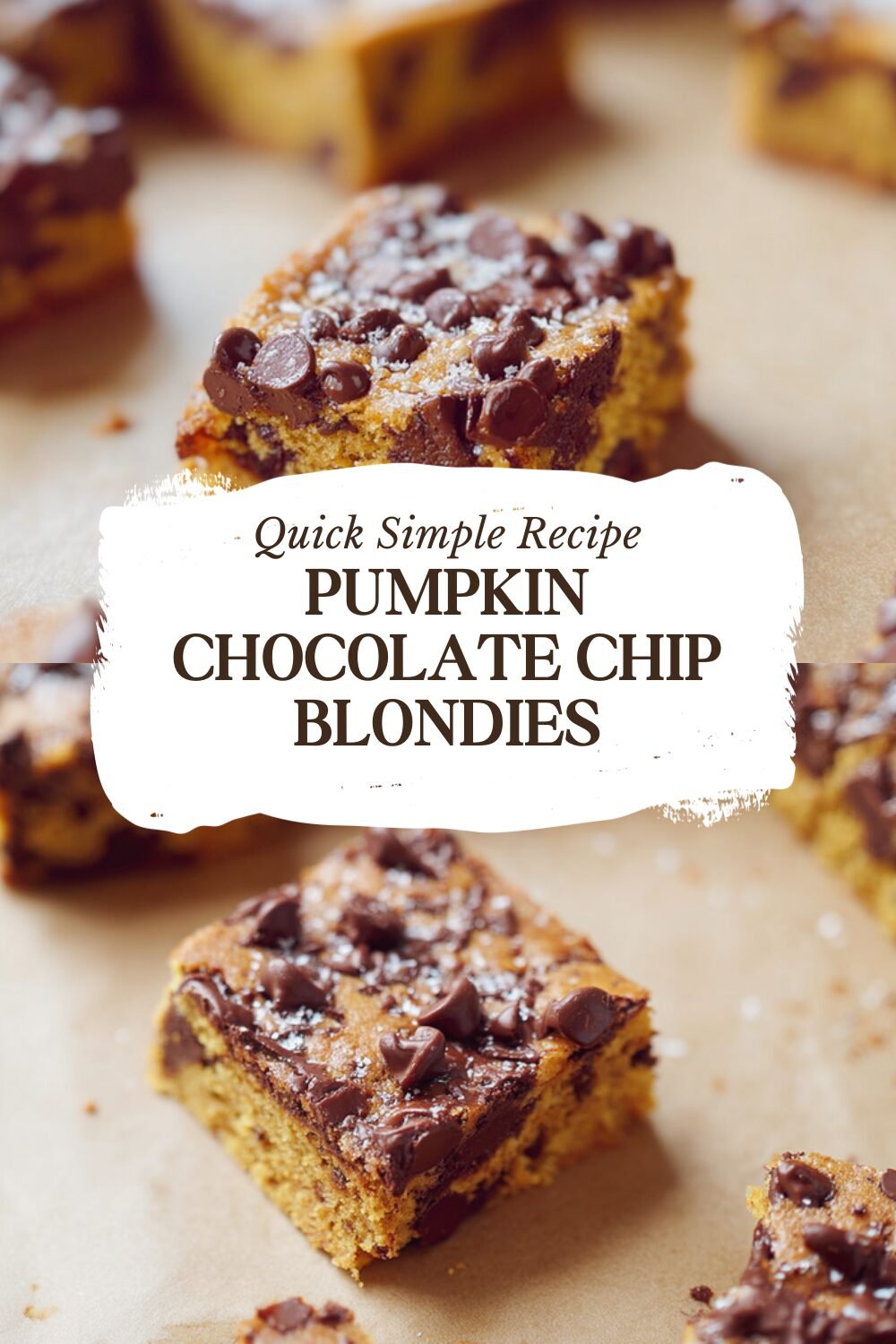 Pumpkin Chocolate Chip Blondies