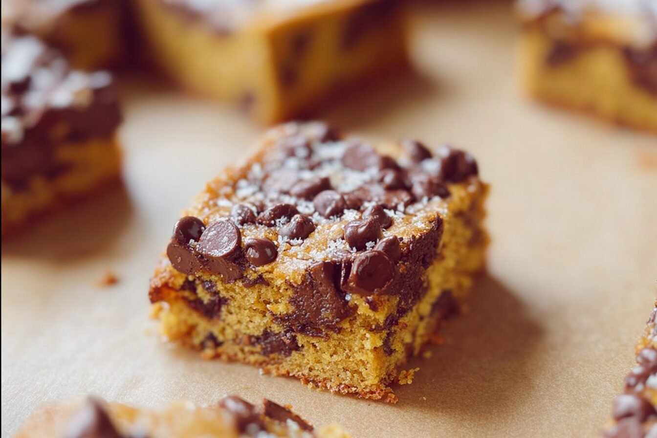 Pumpkin Chocolate Chip Blondies