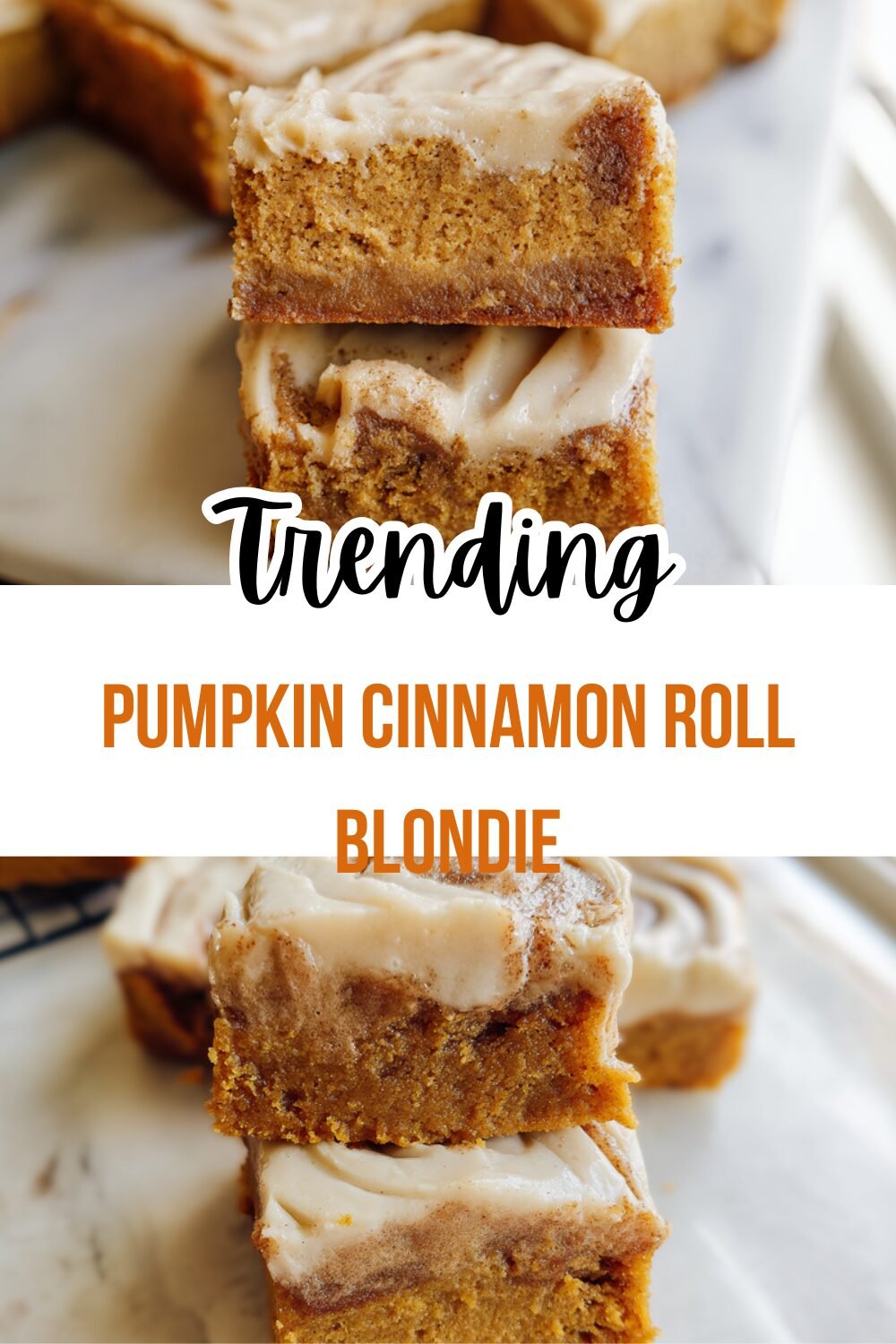 Pumpkin Cinnamon Roll Blondie