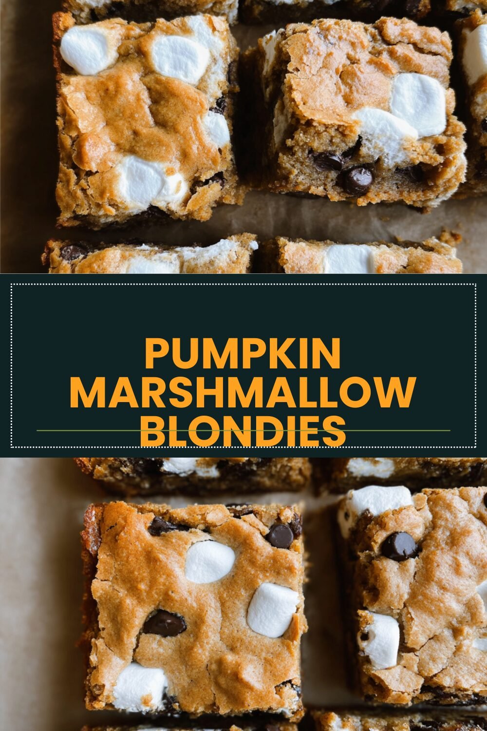 Pumpkin Marshmallow Blondies