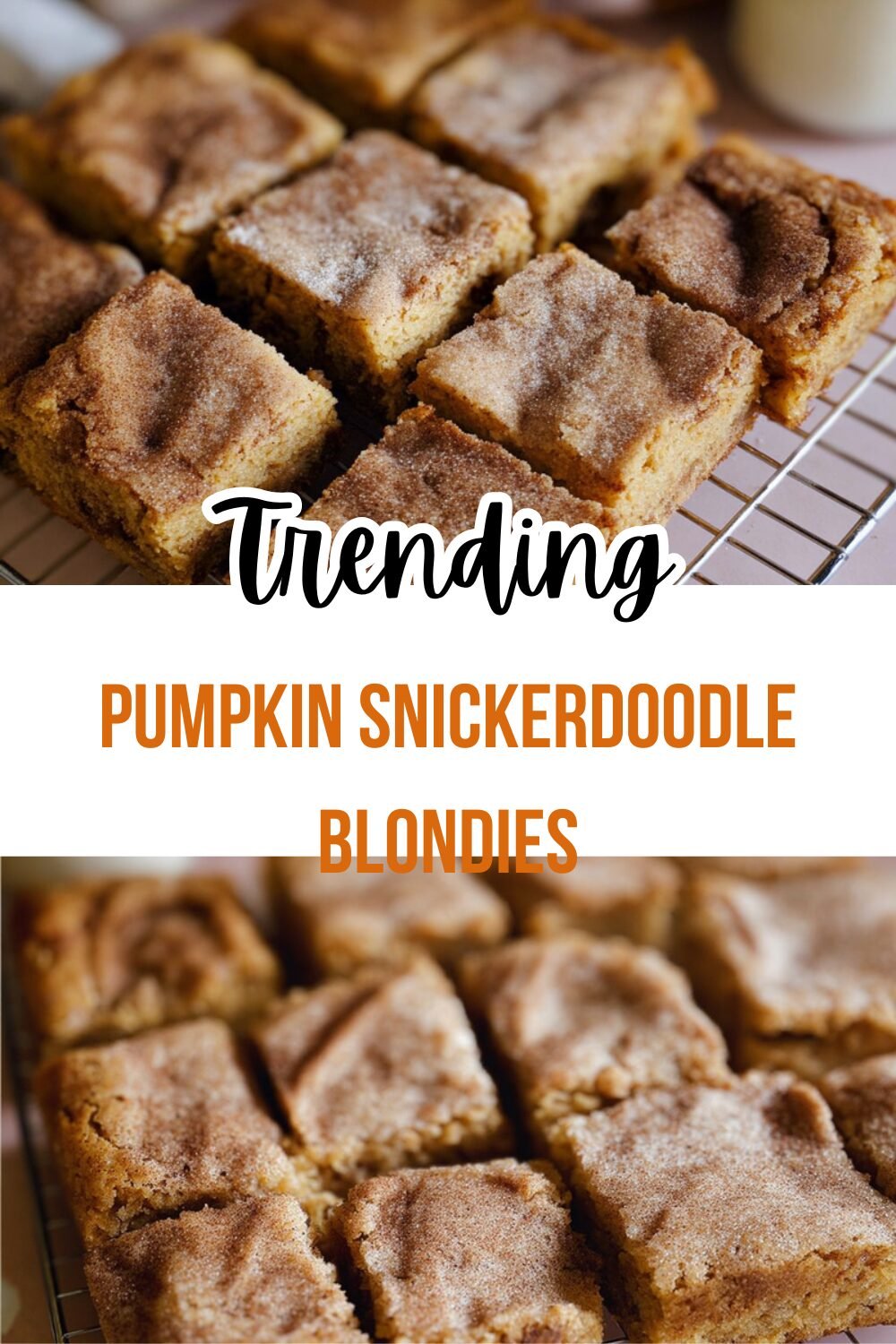 Pumpkin Snickerdoodle Blondies