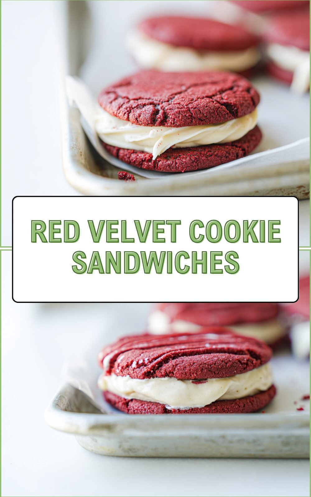 Red Velvet Cookie Sandwiches
