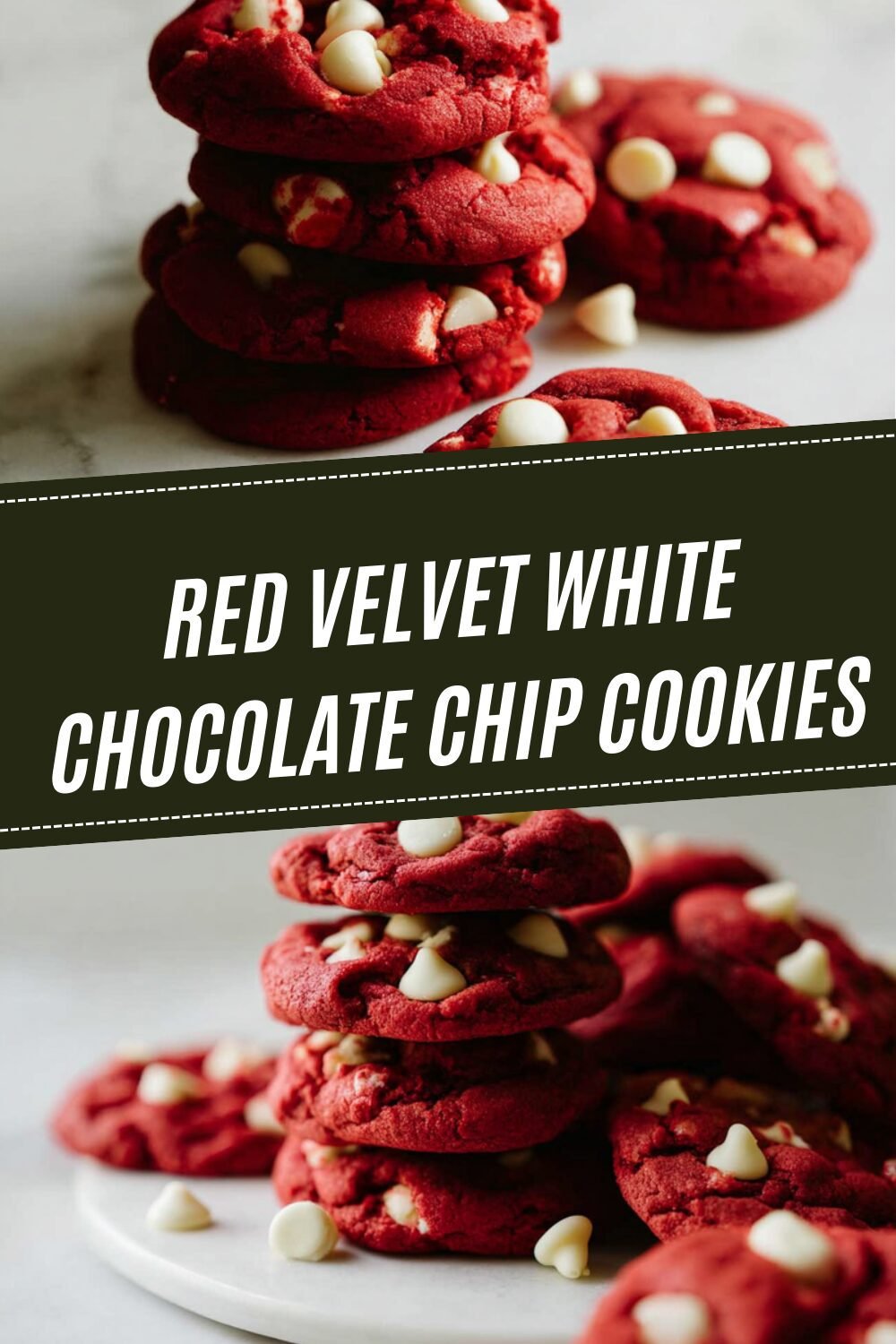 Red Velvet White Chocolate Chip Cookies