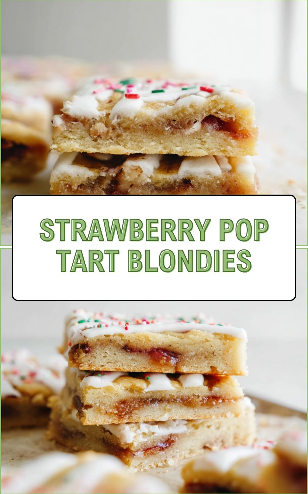 Strawberry Pop Tart Blondies