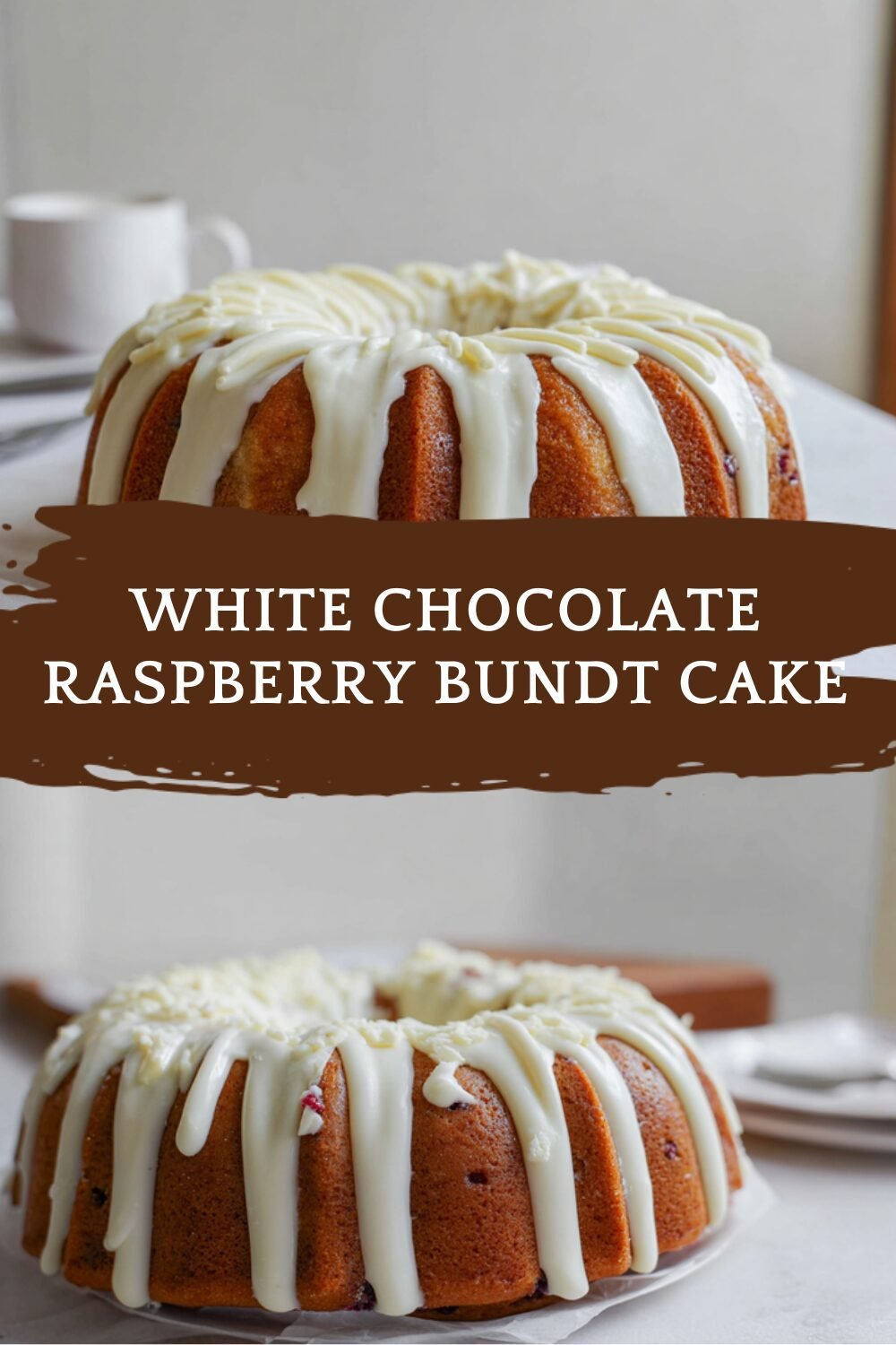 White Chocolate Raspberry Bundt Cake