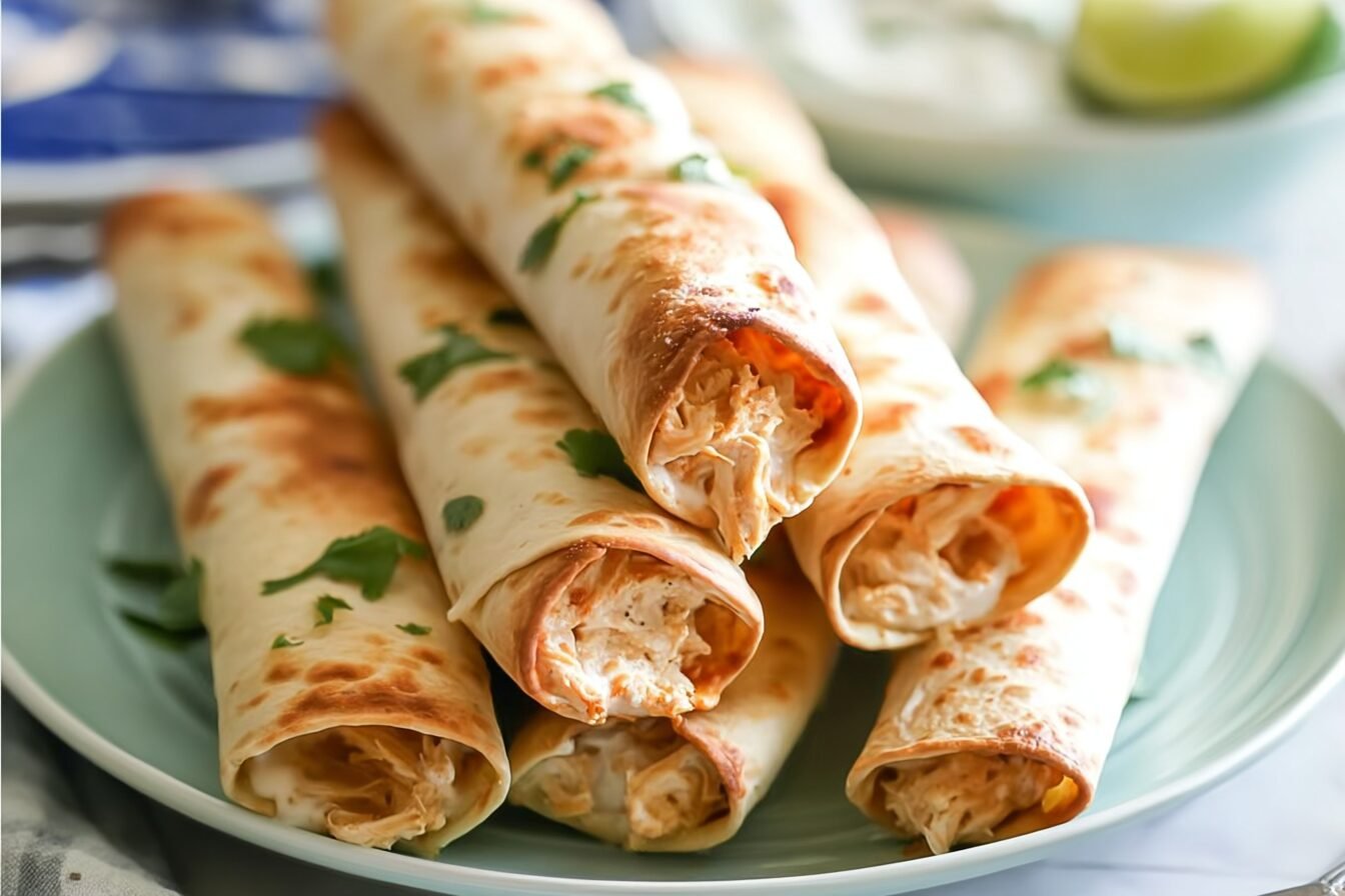 Baked Creamy Chicken Taquitos