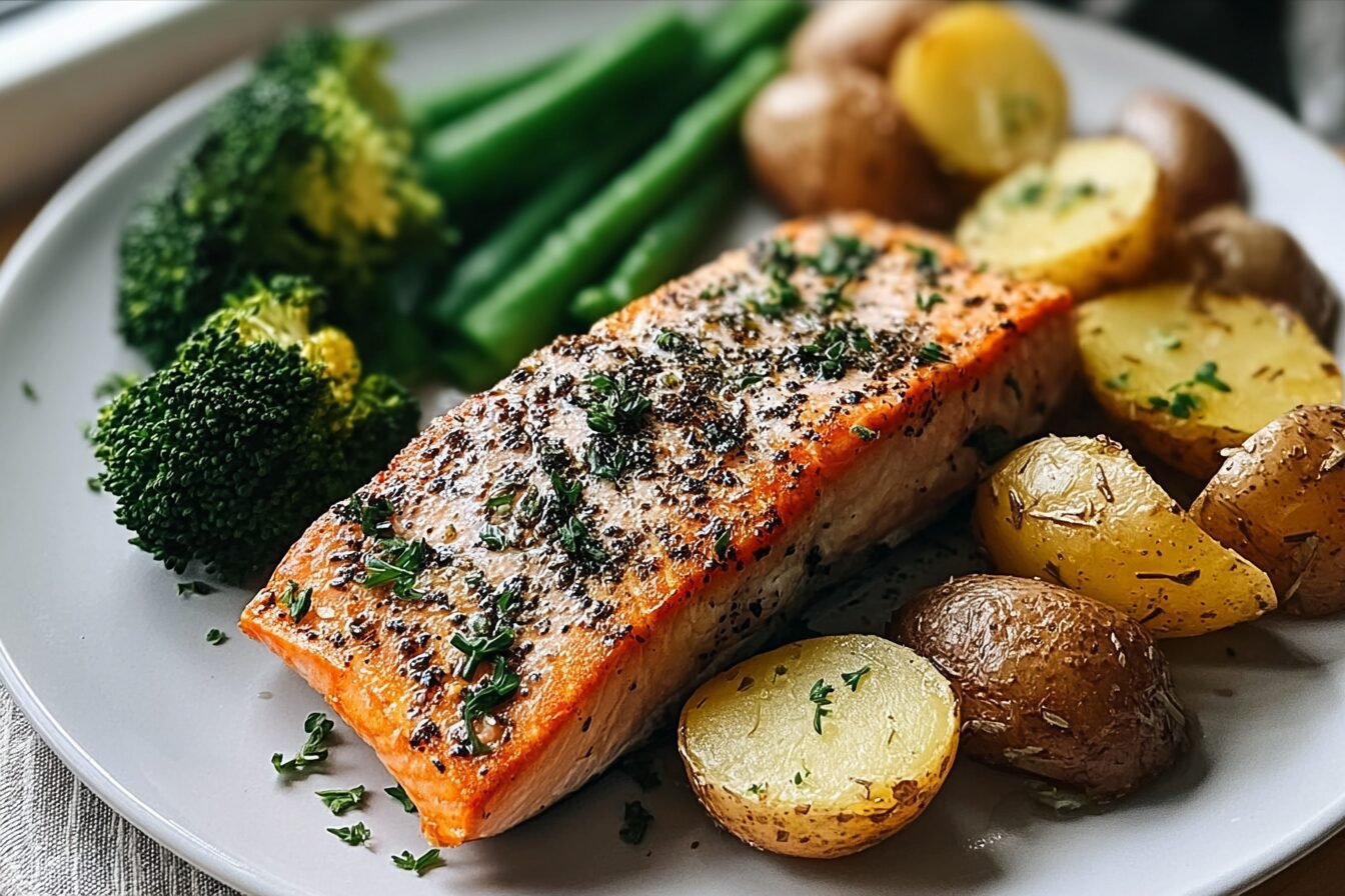 Baked Salmon Dinner
