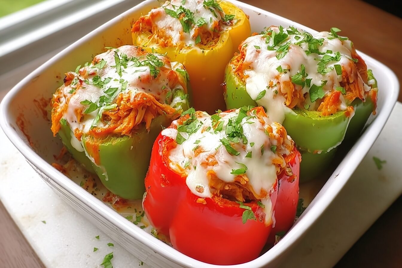 Buffalo Chicken Stuffed Peppers