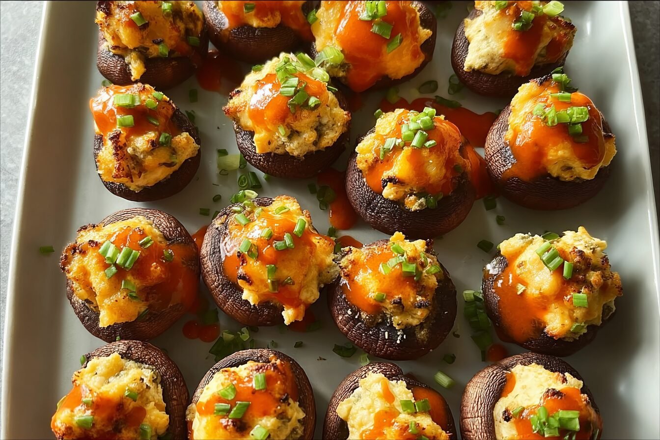 Buffalo Stuffed Mushrooms