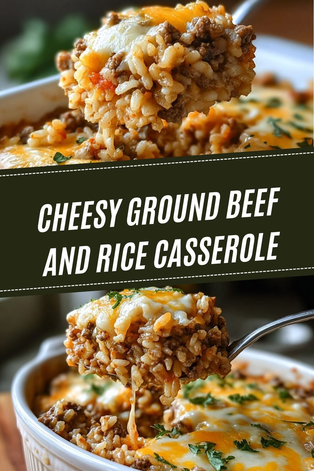 Cheesy Ground Beef And Rice Casserole