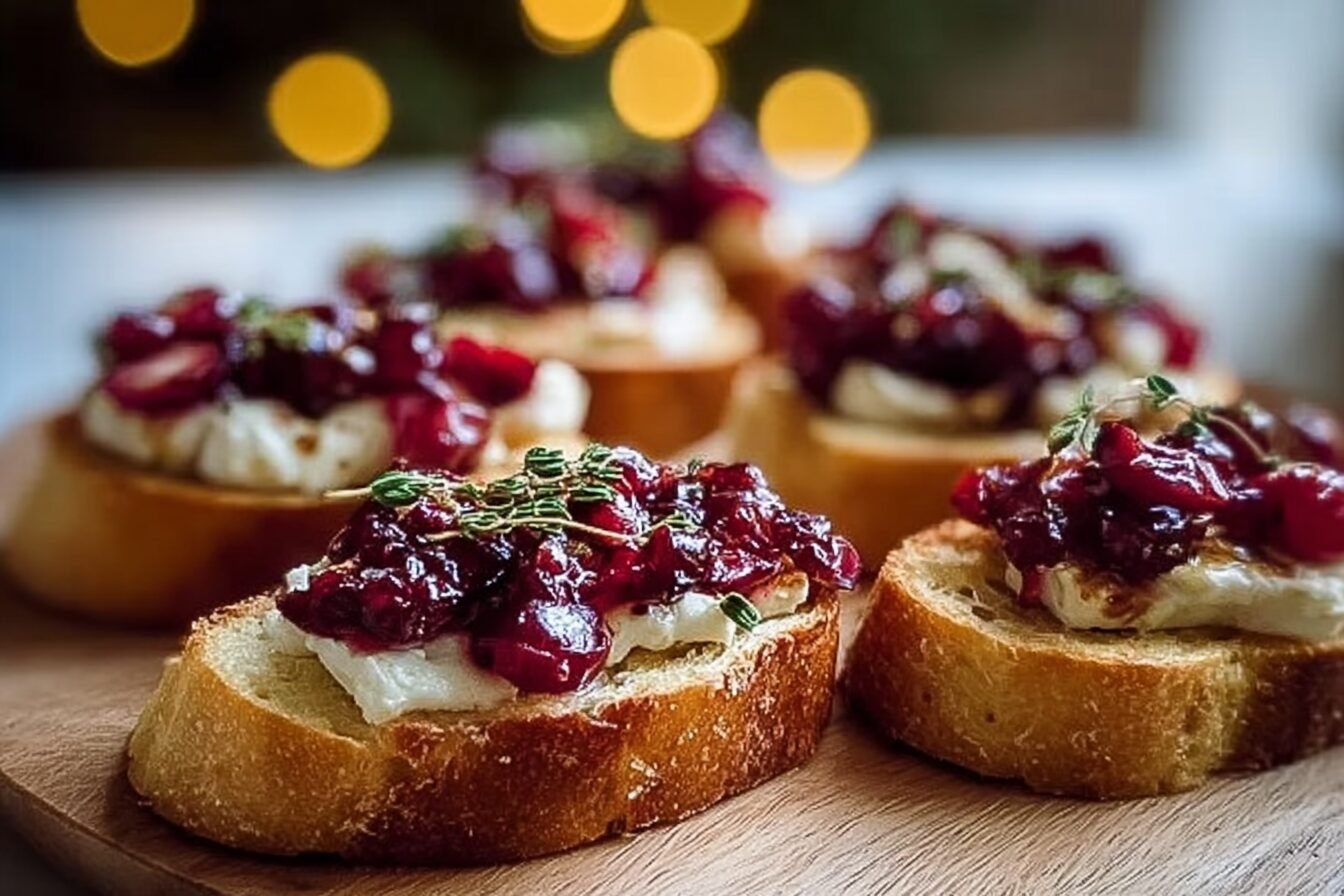 Cranberry Brie Crostini