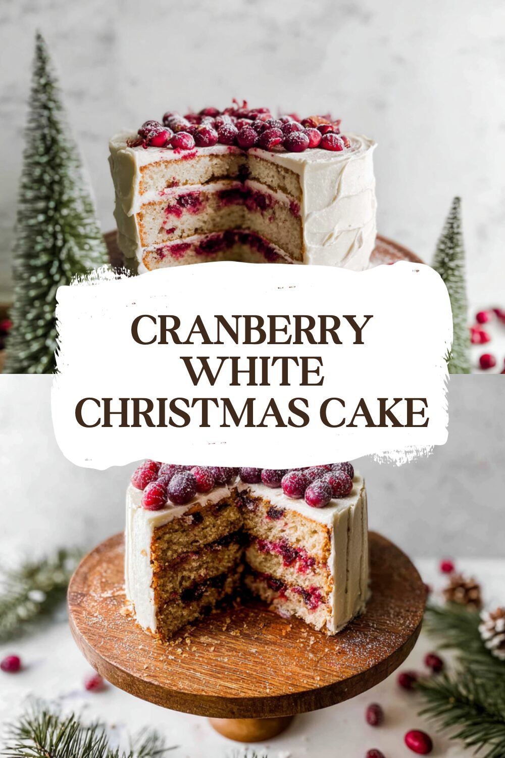 Cranberry White Christmas Cake