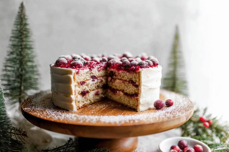 Cranberry White Christmas Cake 77.Png