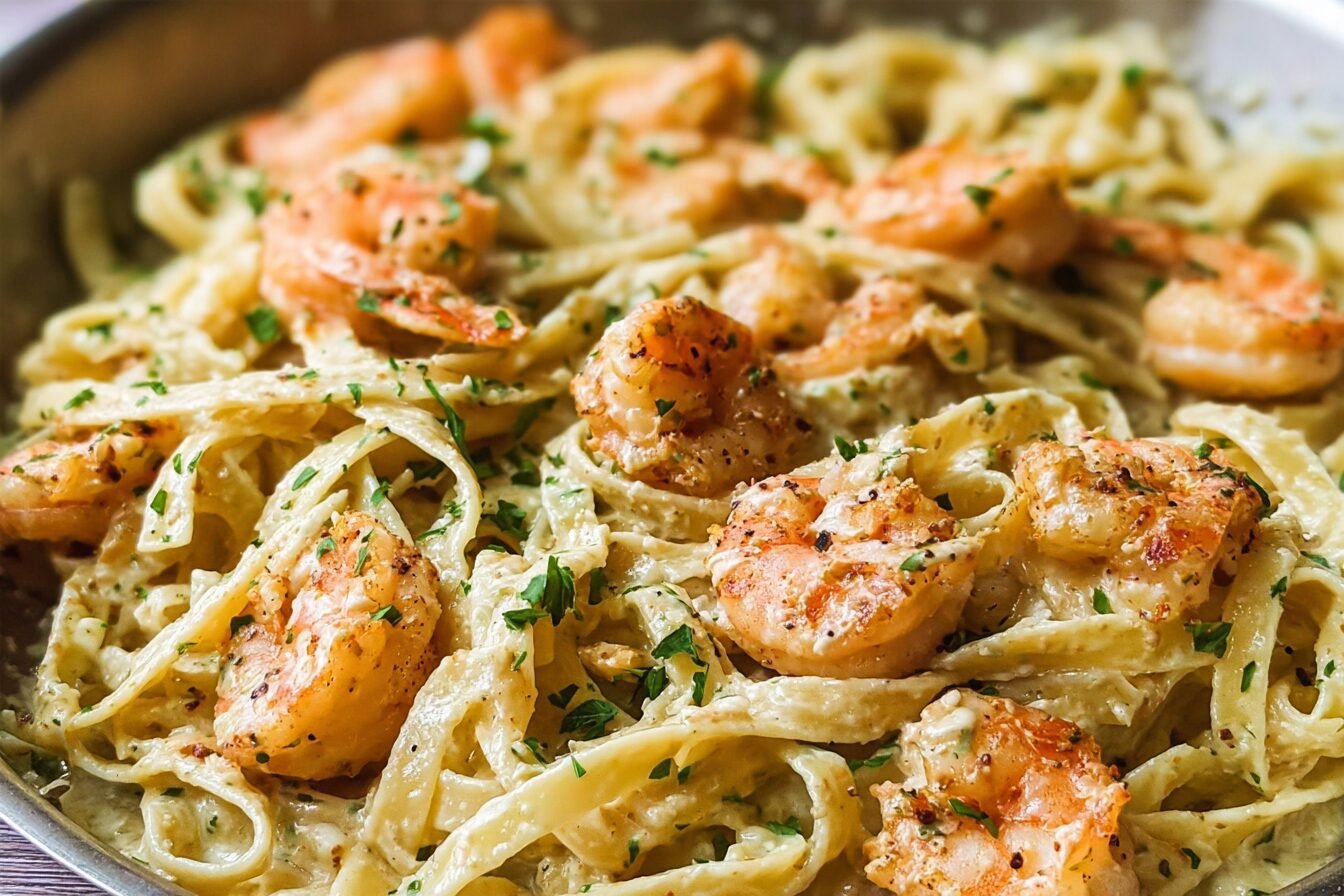 Creamy Garlic Shrimp Pasta