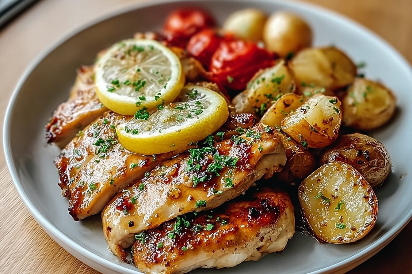 Glazed Lemon Garlic Chicken