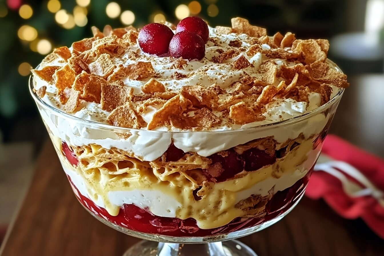 No Bake Christmas Lasagna Trifle