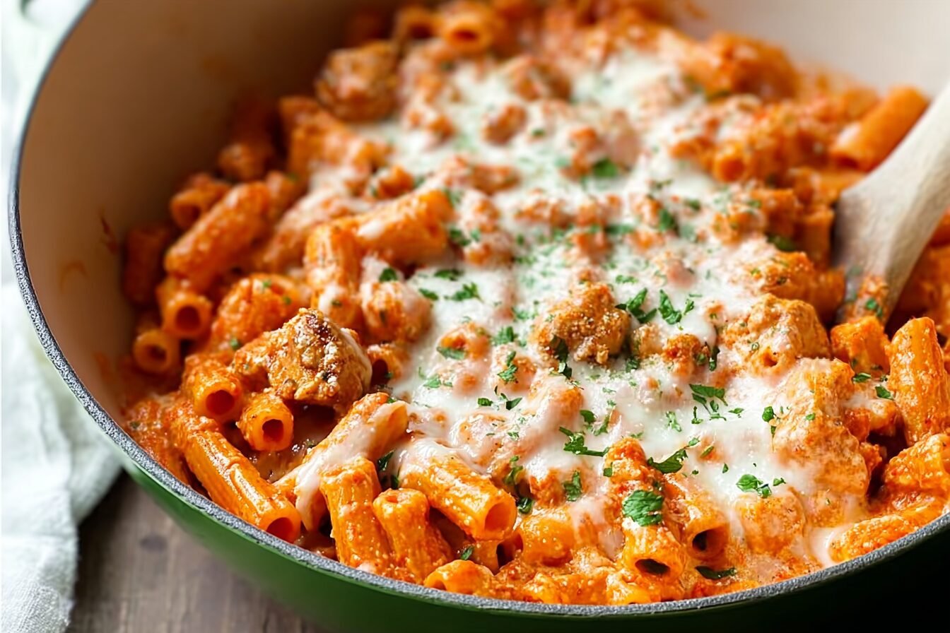 One Pot Chicken Parmesan Pasta