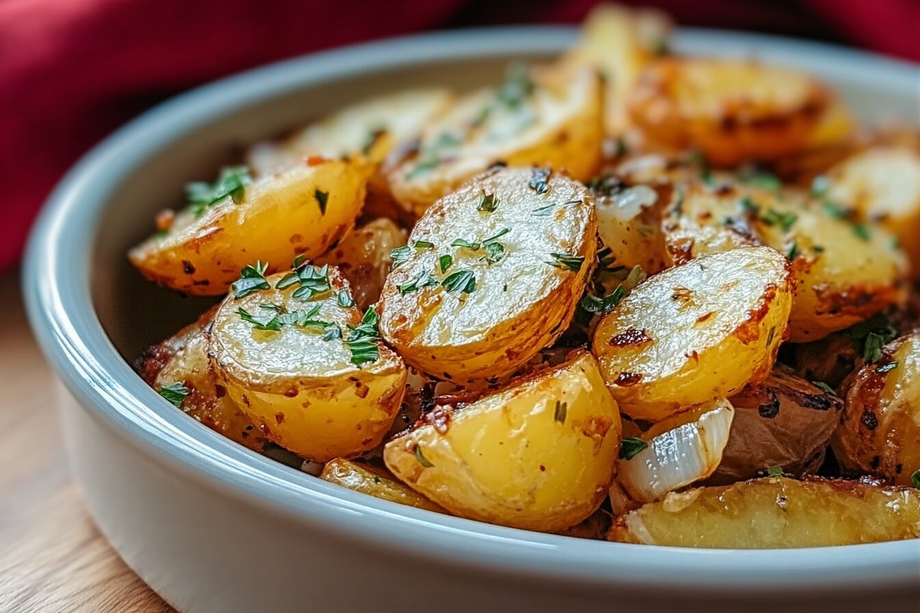 Oven Fried Potatoes Onions