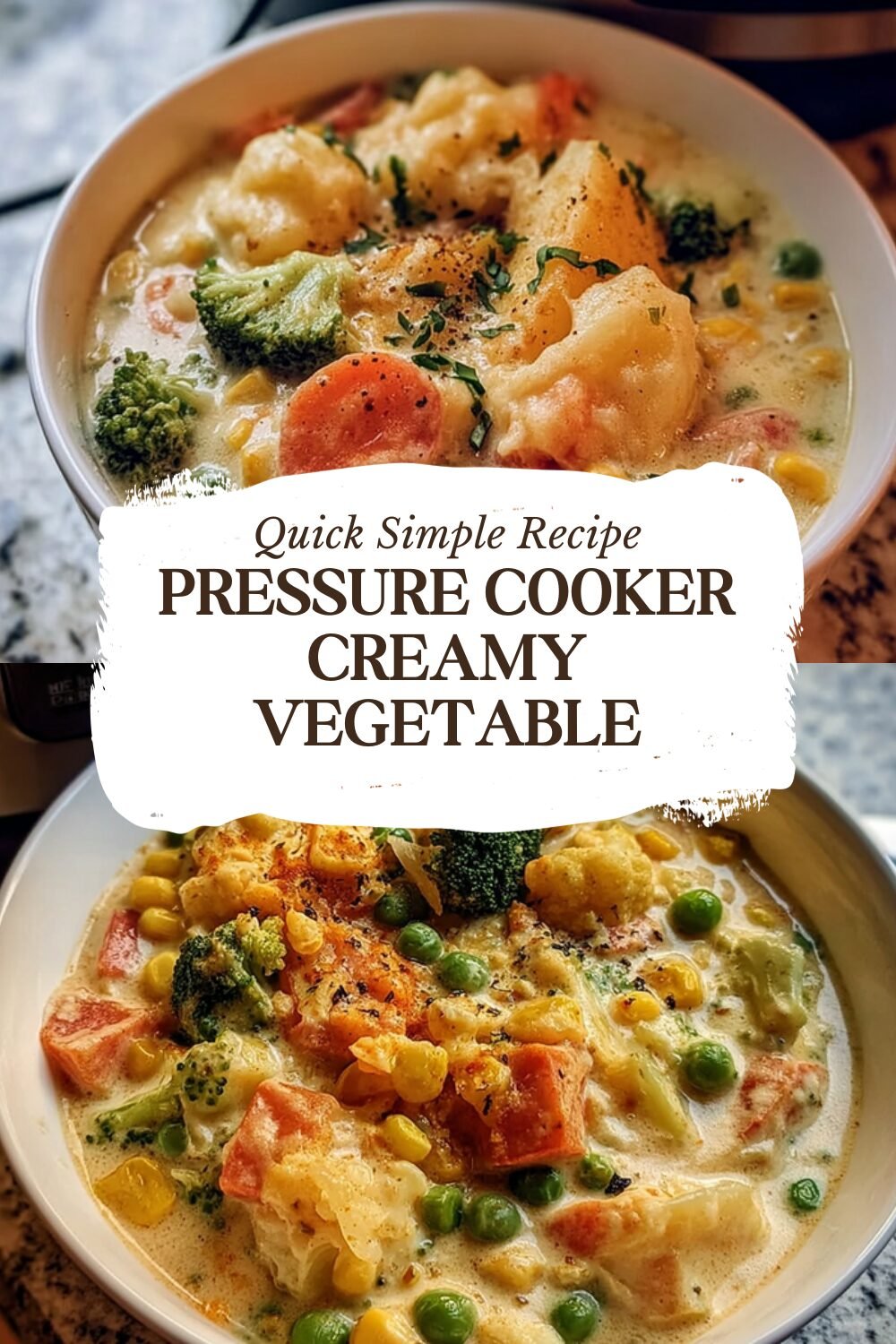Pressure Cooker Creamy Vegetable