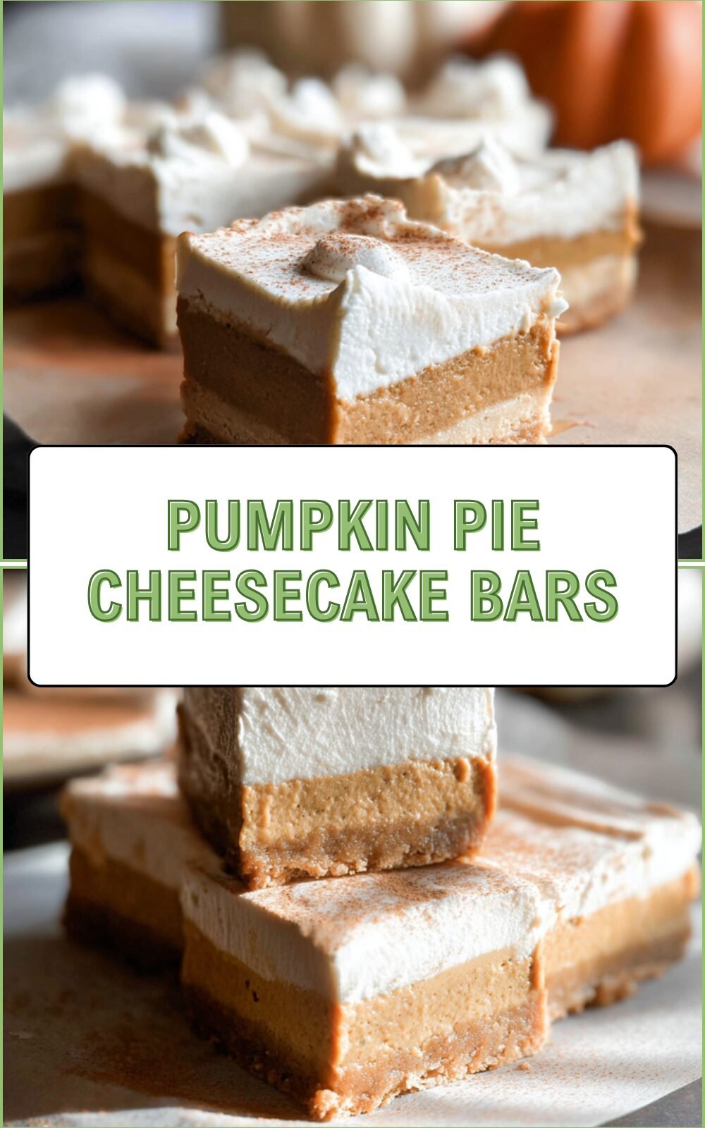 Pumpkin Pie Cheesecake Bars