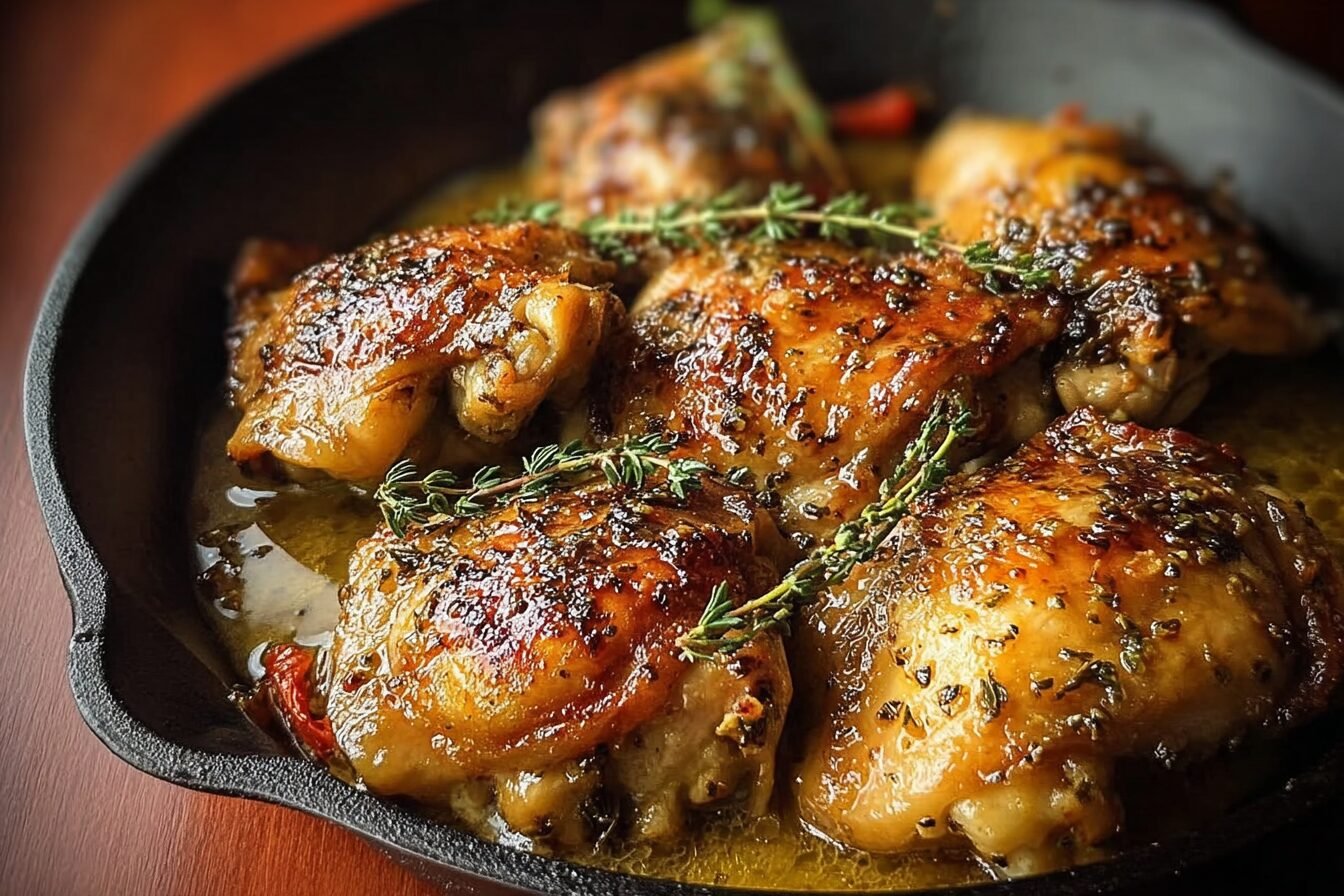 Skillet Chicken Thighs