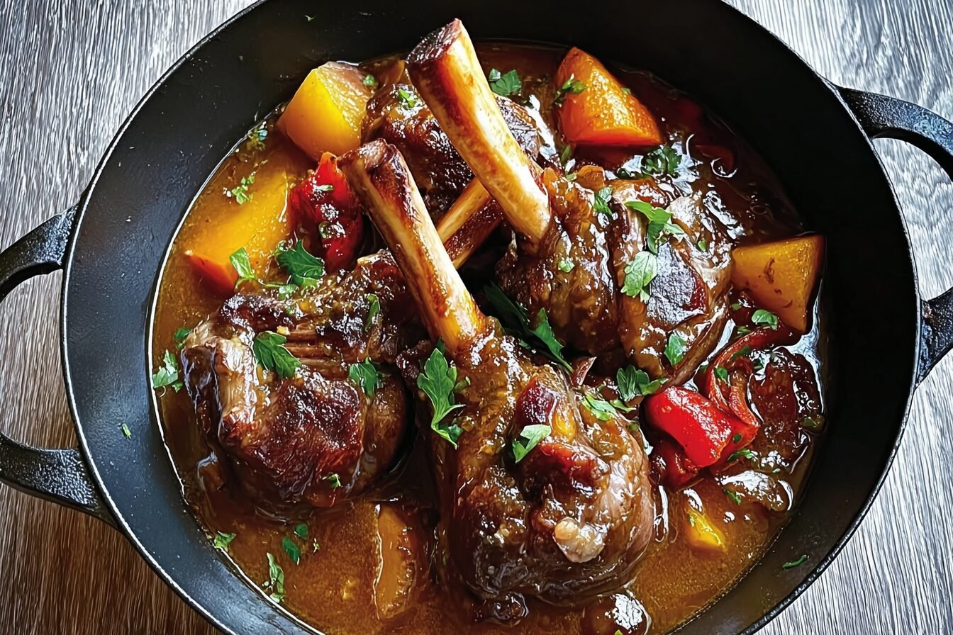 Slow Cooked Lamb Shanks