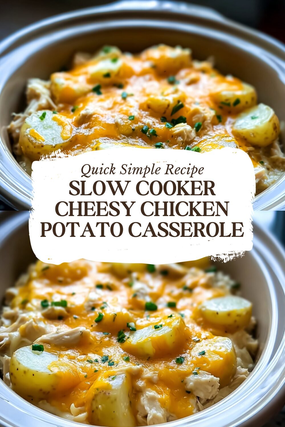 Slow Cooker Cheesy Chicken Potato Casserole