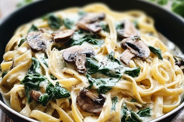 Slow Cooker Spinach And Mushroom Pasta Alfredo 21.Png