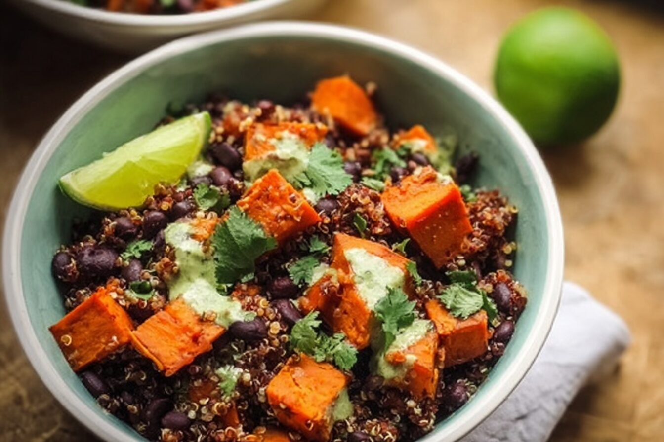 Sweet Potato Black Bean Quinoa Bowls