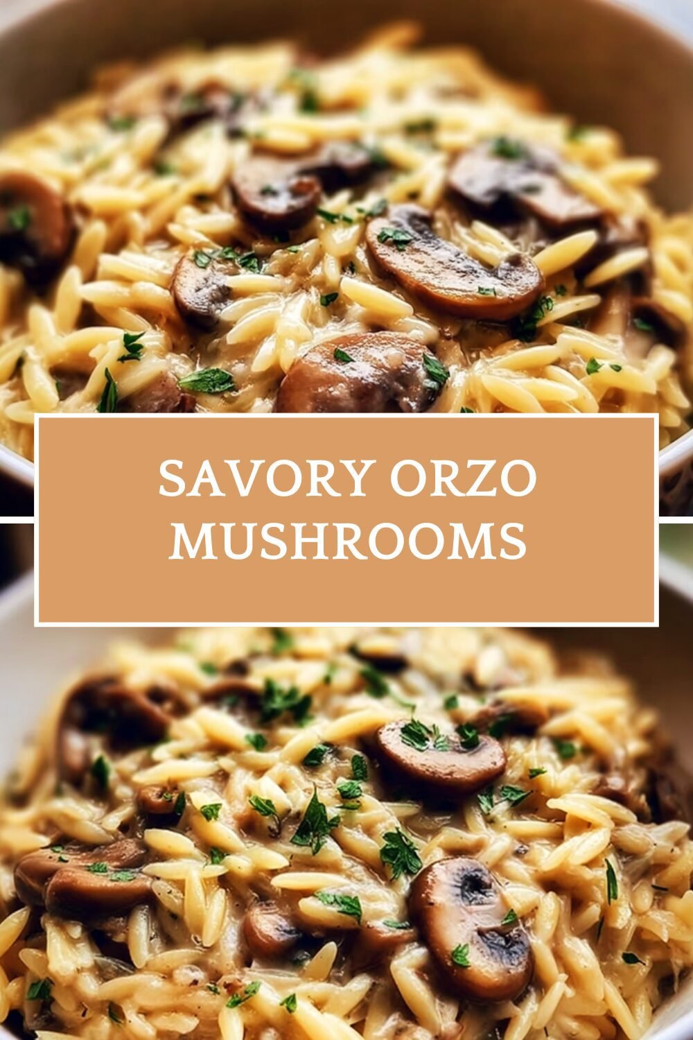 Savory Orzo Mushrooms