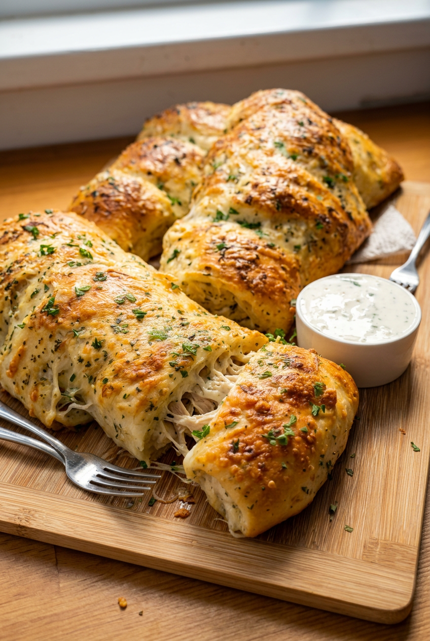 Alfredo Chicken Bread
