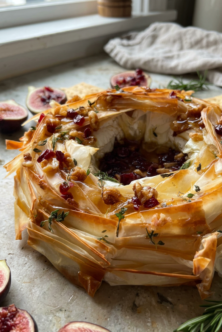 Baked Brie Phyllo Wreath 77.Png