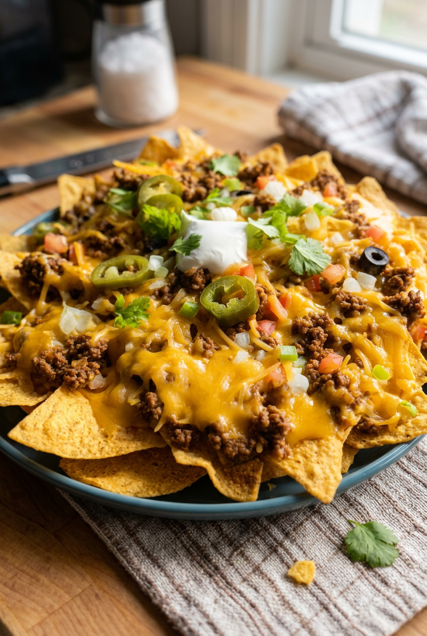 Cheesy Beef Nachos