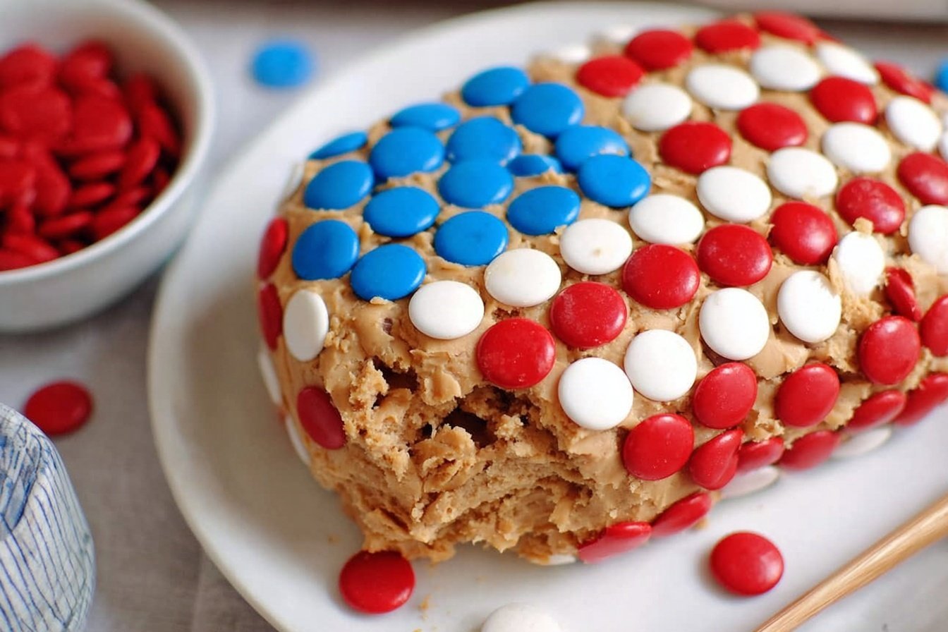 Chocolate Chip Cookie Dough Flag Dip