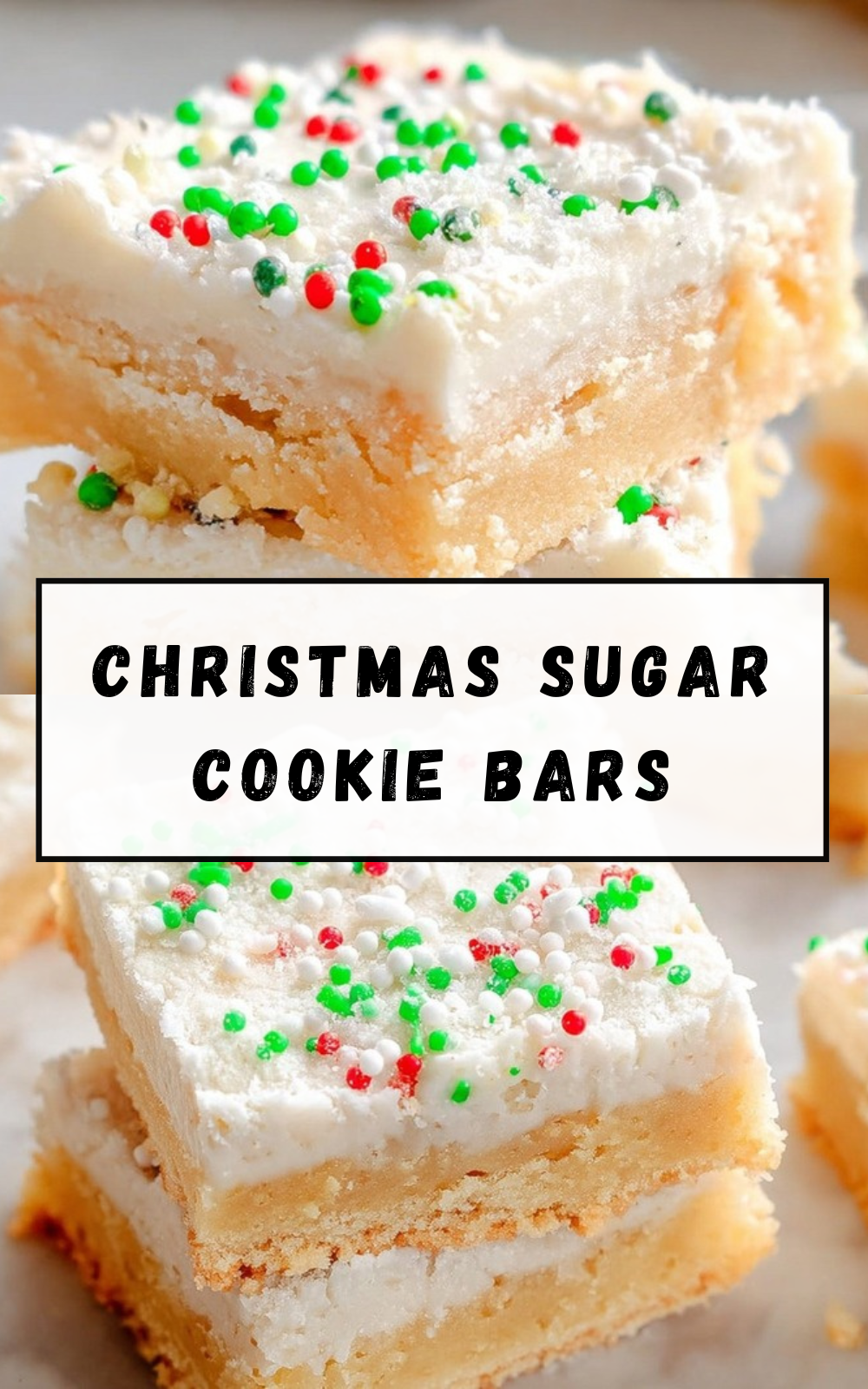 Christmas Sugar Cookie Bars