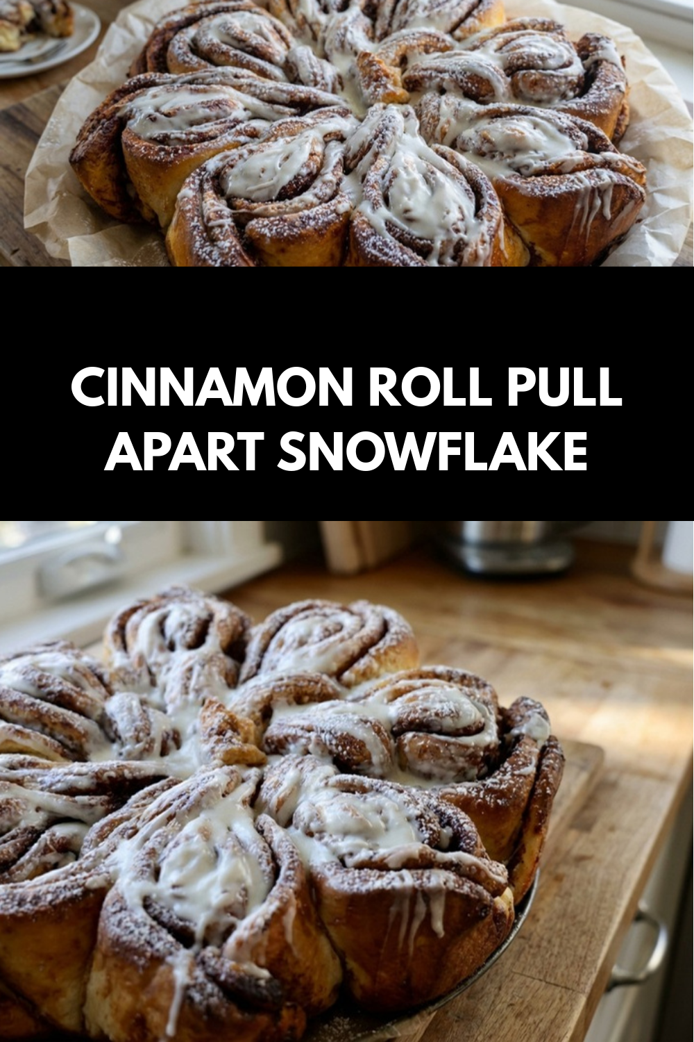 Cinnamon Roll Pull Apart Snowflake