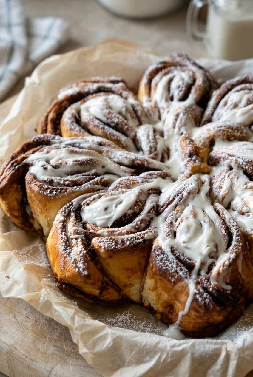 Cinnamon Roll Pull Apart Snowflake