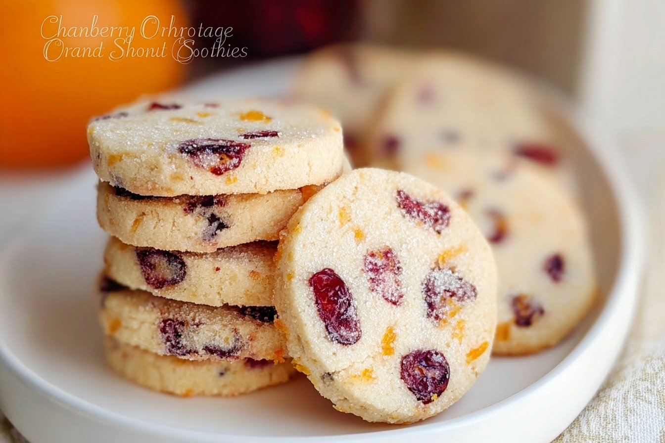 Cranberry Orange Shortbread Cookies